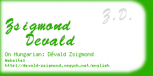 zsigmond devald business card